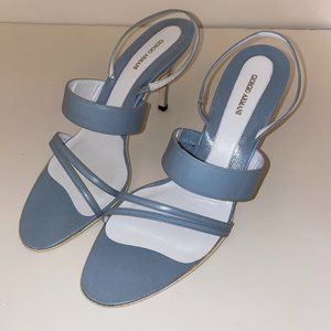 Giorgio Armani Ladies Light Blue 3.5" Heels Sandals w/ Shoe Bag and Original Box